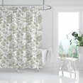 thumbnail image 3 of AUQ Gray Shower Curtain,Cotton Floral Cottagecore Shower Curtain for Bathroom 72" W X 72" L, 3 of 7