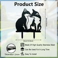 thumbnail image 2 of Adorable Fox Metal Outdoor Statues Silhouette Fox Metal Decorative Garden Stakes Funny Animal Silhouette Ornament Gift Fox Outdoor Decoration for Garden Backyard Patio Lawn Outdoor Ornaments, 2 of 9