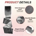 thumbnail image 3 of Uxcell Velvet Wired Ribbon, Metallic Crushed Velvet Christmas Ribbon Single Faced Gift Wrapping Binding Dark Gray, 3 of 7