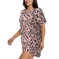 thumbnail image 3 of Womens Pajama Sets With Pocket, cute cow Leopard print pink Lounge Sets Short Sleeve Sleepwear PJ Sets for Women, 3 of 6