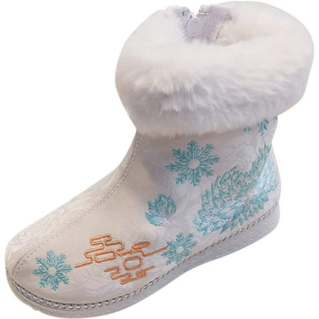 

QWZNDZGR Baby Boy Girl Snow Boots Waterproof Winter Warm Warm Winter Snow Booties Prewalker Shoes Faux Sherpa Bootie Slipper
