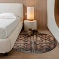 thumbnail image 3 of Retro Brown Door Round Area Rug 3 FT, Small Kitchen Bathroom Mats, Country Vintage Wooden Door Washable Indoor Outdoor Throw Runner Carpet Non-Shedding Doormat for Table Shower Sofa Entryway, 3 of 8