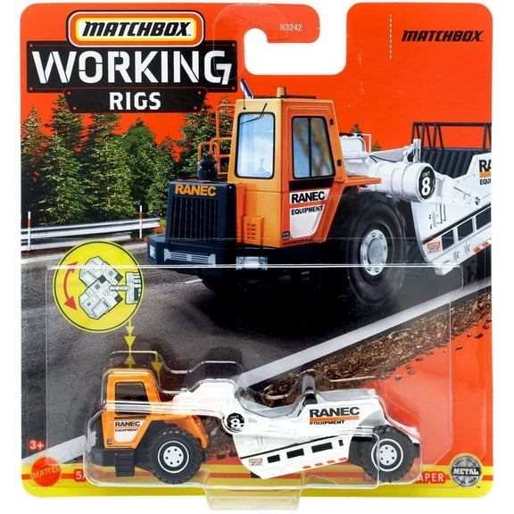 Matchbox Working Rigs Road Scraper Diecast Vehicle