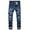 A-Blue, variant on Hvyesh Men's Biker Jeans Trendy Ripped Distressed Jeans Cozy Streetwear Destroyed Full Length Pants Slim Fit Destroyed Straight Fit Washed Denim Jeans