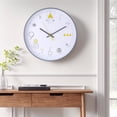 thumbnail image 2 of REGALWOVEN Wall Clock, Modern Silent Non Ticking Battery Operated Clocks for Office, Home, Bathroom, Kitchen, Bedroom, Living Room Grey 12 Inch, 2 of 6