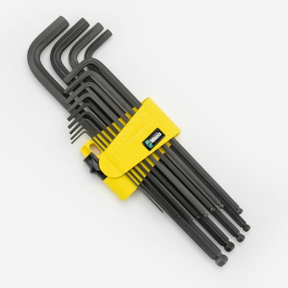 Wera 021728 Hex Ball End Hex SAE L-key Clip Set, 13 Pieces