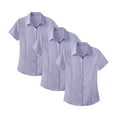 thumbnail image 2 of Womens Interview Ready Short Sleeve Shirt Business Formal Wear Wrinkle Free Comfort Top, 2 of 6