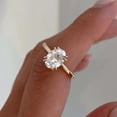 thumbnail image 5 of Cora Jewellery 3CT Double Prong Oval Moissanite Hidden Halo Engagement Ring For Women, 14K Rose Gold, 5 of 6
