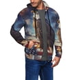 thumbnail image 2 of Honeii Night Sky Bald Eagle Print Hoodies for Men, Pullover & Full Zip, Breathable Zip up Hoodie, Sweatshirt-Medium, 2 of 5