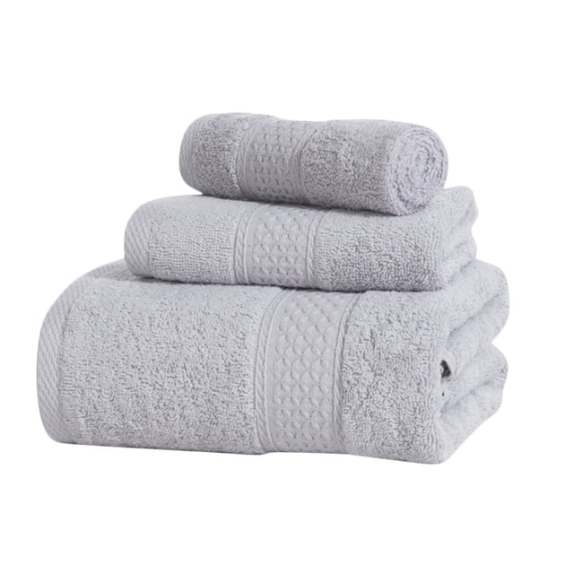 Naiovety Nuevo portátil 3 unids/set hogar Hotel algodón toalla manos cara cuerpo agua sudor absorción limpieza secado toalla Suministros de limpieza para el hogar gris claro