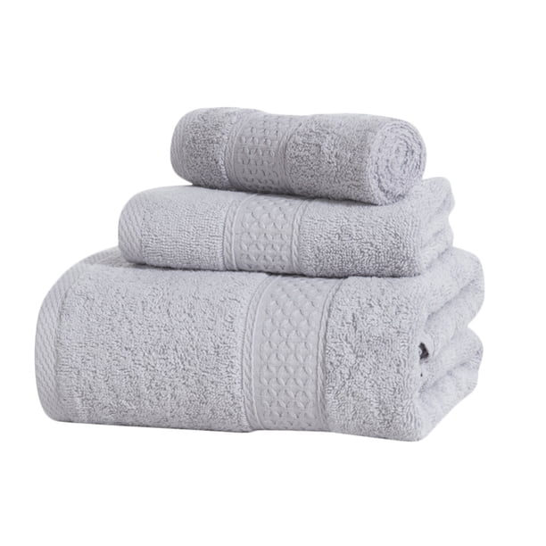Naiovety Nuevo portátil 3 unids/set hogar Hotel algodón toalla manos cara cuerpo agua sudor absorción limpieza secado toalla Suministros de limpieza para el hogar gris claro