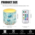 thumbnail image 7 of Kuiaobaty Flameless LED Lights Candles with Remote Battery Powered LED Votive Candles 4 Pieces for Valentine Party Wedding Birthday Party Outdoor Sea Turtle Starfish Grass Compass Horse Fish, 7 of 7