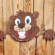 thumbnail image 4 of For chimpanzees animal head fence peeking yard art outdoor fence, 4 of 5