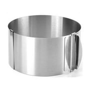 HiMiss 430 Stainless Steel 6-30cm Telescopic Mousse Ring, Rustproof with Scale 6cm 8.5cm 12cm 15cm Heightened Baking Cake Ring for Families Baking Rooms