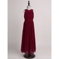 thumbnail image 7 of iiniim Junior Kids Bridesmaid Chiffon Dress Flower Girls Dress Halter Neck Evening Gown for Pageant Wedding Party Burgundy 16, 7 of 7