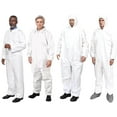 thumbnail image 6 of Suntech Microporous Protective Coveralls, Attached Hood, Disposable Hazmat PPE, White, 6 Pack (2X), 6 of 6