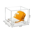 thumbnail image 2 of Clear Acrylic Baseball Hat or Cap Display Case with White Risers and Clear Base (A006-WR), 2 of 2