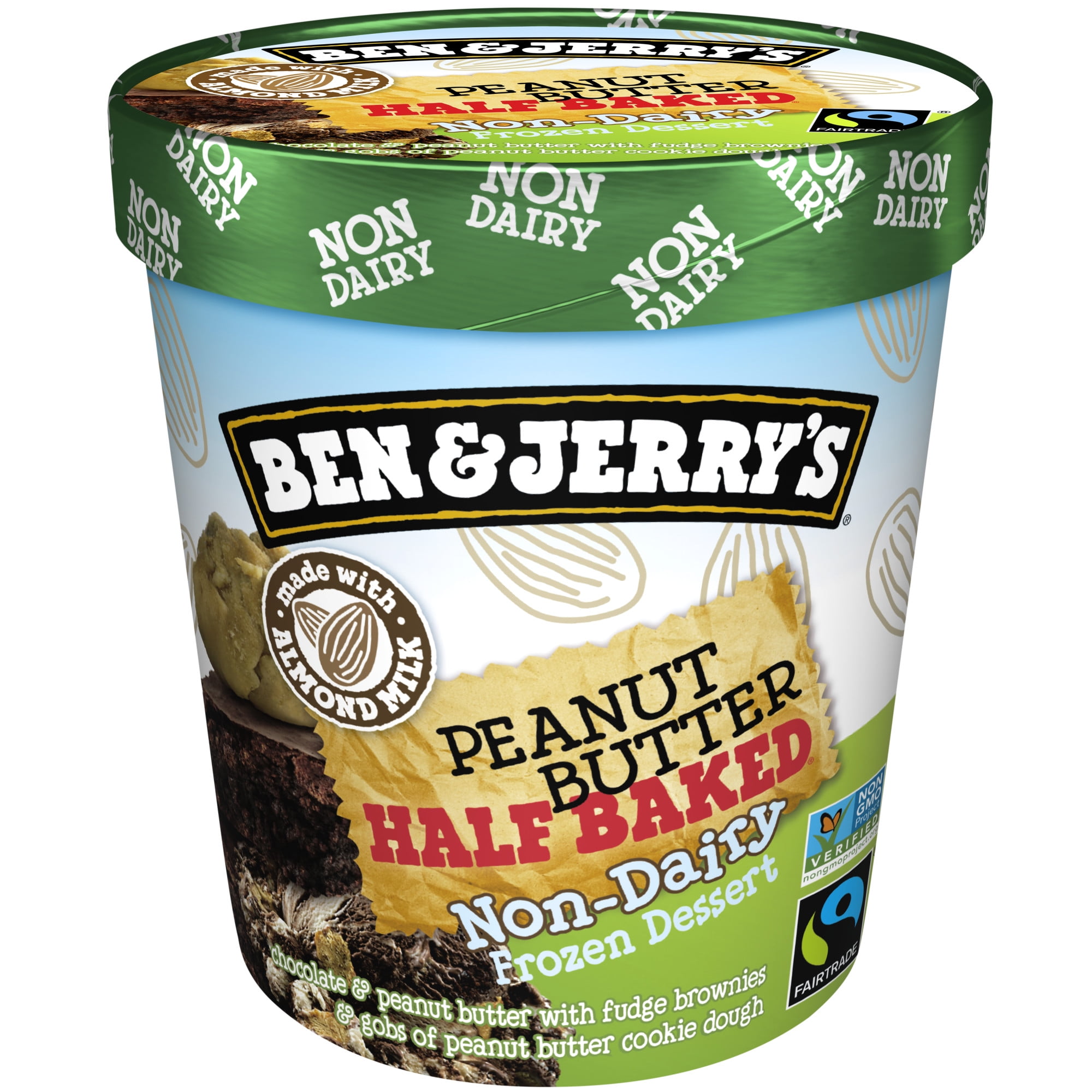 Ben & Jerry's Non-Dairy Peanut Butter Half Baked Frozen Dessert 1 Pint