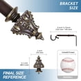thumbnail image 4 of Urbanest Adjustable Single Curtain Rod Set Bronze With Gold Regale Finials – 1 - Inch Diameter, With Bronze Rod, 48–84 Inches, 4 of 6