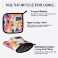 thumbnail image 3 of Yayeee Oven Mitts and Pot Holder Set of 4 Heat Resistant Kitchen Gloves Baking Hot Pad, Art Geometric, 3 of 5