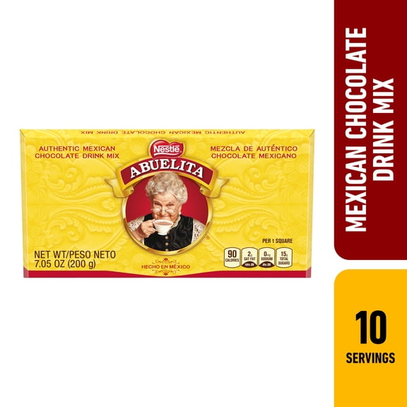 Nestle Abuelita Authentic Mexican Hot Chocolate Drink Mix Bar, 7.05 oz, Box