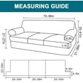 thumbnail image 2 of 4 Piece T Cushion Sofa Slipcovers Stretch Couch Cover Furniture Covers with 3 Individual T Cushion Covers, Machine Washable (3 Cushion Sofa, Macchiato), 2 of 14