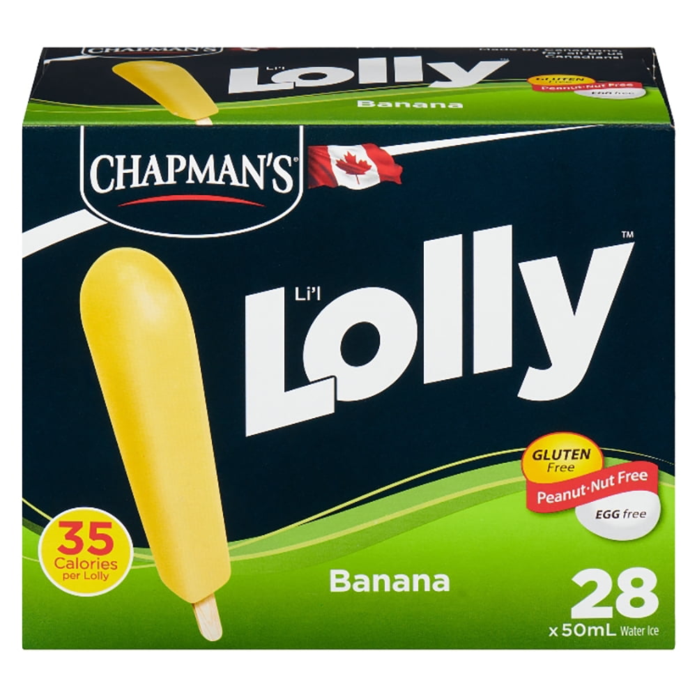Chapman's Low Calorie Banana Li'l Lolly in a Box 28 x 50 ml