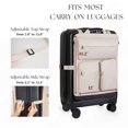 thumbnail image 3 of Over Luggage Organizer for Carry On Bag or Suitcase with Storage Pockets, 16” Laptop Sleeve with Handle, Travel Accessories Bag, Slide On Luggage Harness with Adjustable Straps (Ivory), 3 of 8