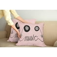 thumbnail image 3 of Ambesonne Pink Throw Pillow Cover 2 Pack, Music Cassette Tape Art, 18", Pink Black, 3 of 6