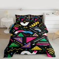 thumbnail image 2 of Feelyou Abstract Lines Twin Comforter Sets, Fashion Memphis Stripes Bedding Set, 2-Piece, 2 of 8