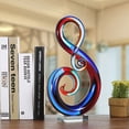 thumbnail image 3 of Ornamento abstracto Tooarts Música Escultura Nota de cristal Decoración del hogar del arte Romacci Escultura de vidrio, 3 of 7