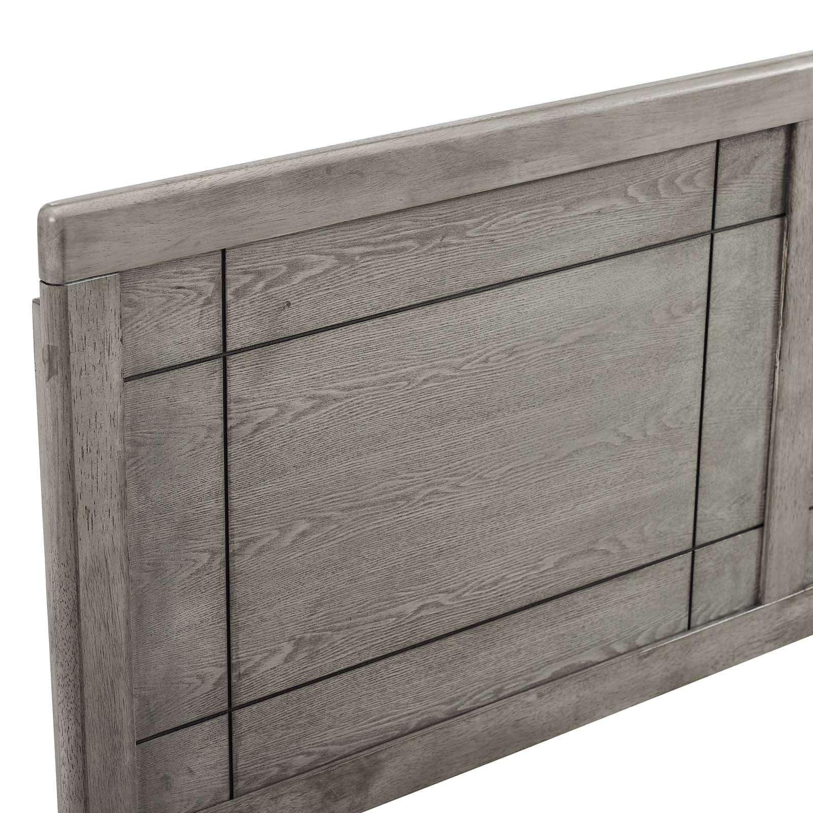 Modway Archie Queen Modern Rubberwood and MDF Headboard in Gray