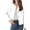 White, variant on Long Sleeve Women's Tweed Jackets Business Button Down Casual Cropped Blazer with Pockets