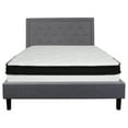 thumbnail image 5 of Flash Furniture Roxbury Queen Size Tufted Upholstered Platform Bed in Light Gray Fabric with Memory Foam Mattress, 5 of 5