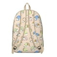thumbnail image 3 of Floral Hedgehog Backpack – Artistic Cartoon Forest Night Pattern with Cute Adorable Print and Aesthetic Design for Students, 3 of 5