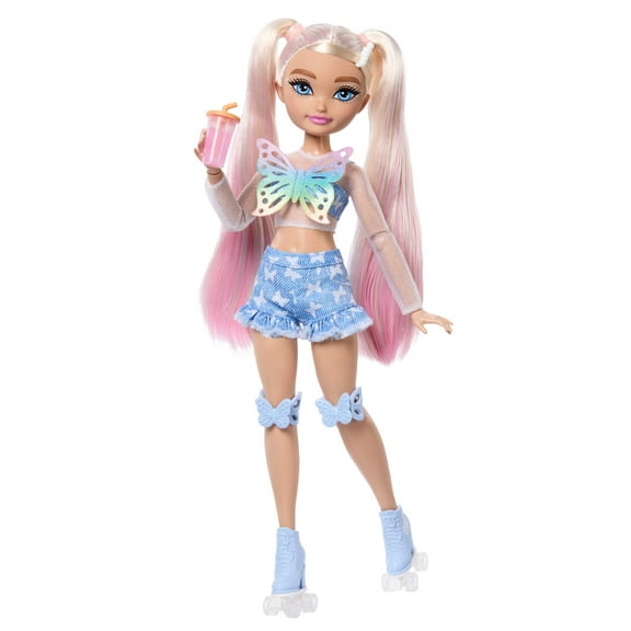 Dream Besties Barbie "Malibu" Roller Skating Fashion Doll with 9 Makeup Themed Accessories