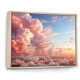 thumbnail image 2 of Designart "Peach Sky Photo Skyline Charm" Landscapes Floater Framed Canvas Print, 2 of 7