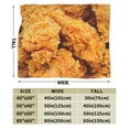 thumbnail image 3 of Fried Chicken Blanket Gifts For Kids Adults - Lightweight Throw Blanket For Bedroom Living Room Decor Soft Fuzzy Fleece Cozy Plush Bed Couch 60"X50", 3 of 7