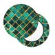 thumbnail image 2 of Disketp Green Mosaic Glass Funda Redonda para Taburete, Funda de Cojín para Silla de Bar Suave y Elástica-14 inch, 2 of 7