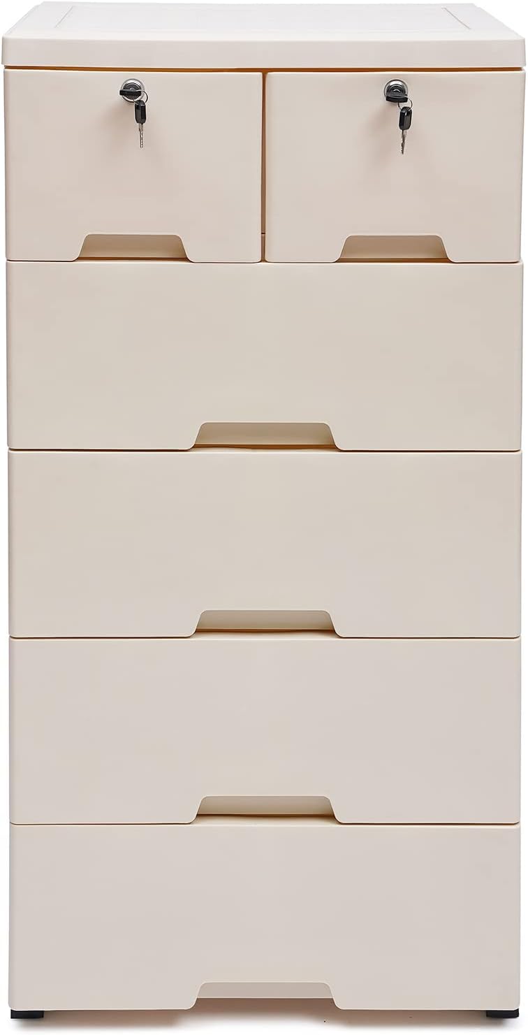 BBNBDMZ Dresser Drawer Organizers Plastic Dresser with 6 Drawers Tall