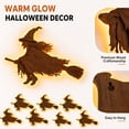 thumbnail image 4 of LED Halloween Witch Wall Decorations, Rustic Wooden Witch Lighted Decor 7pcs For Home Party, 4 of 7