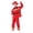 Red, variant on oqasdz Christmas Kids Clothes Performance Outfit for Children with for Pretend Play and Party Dress Up 7 Piece Set