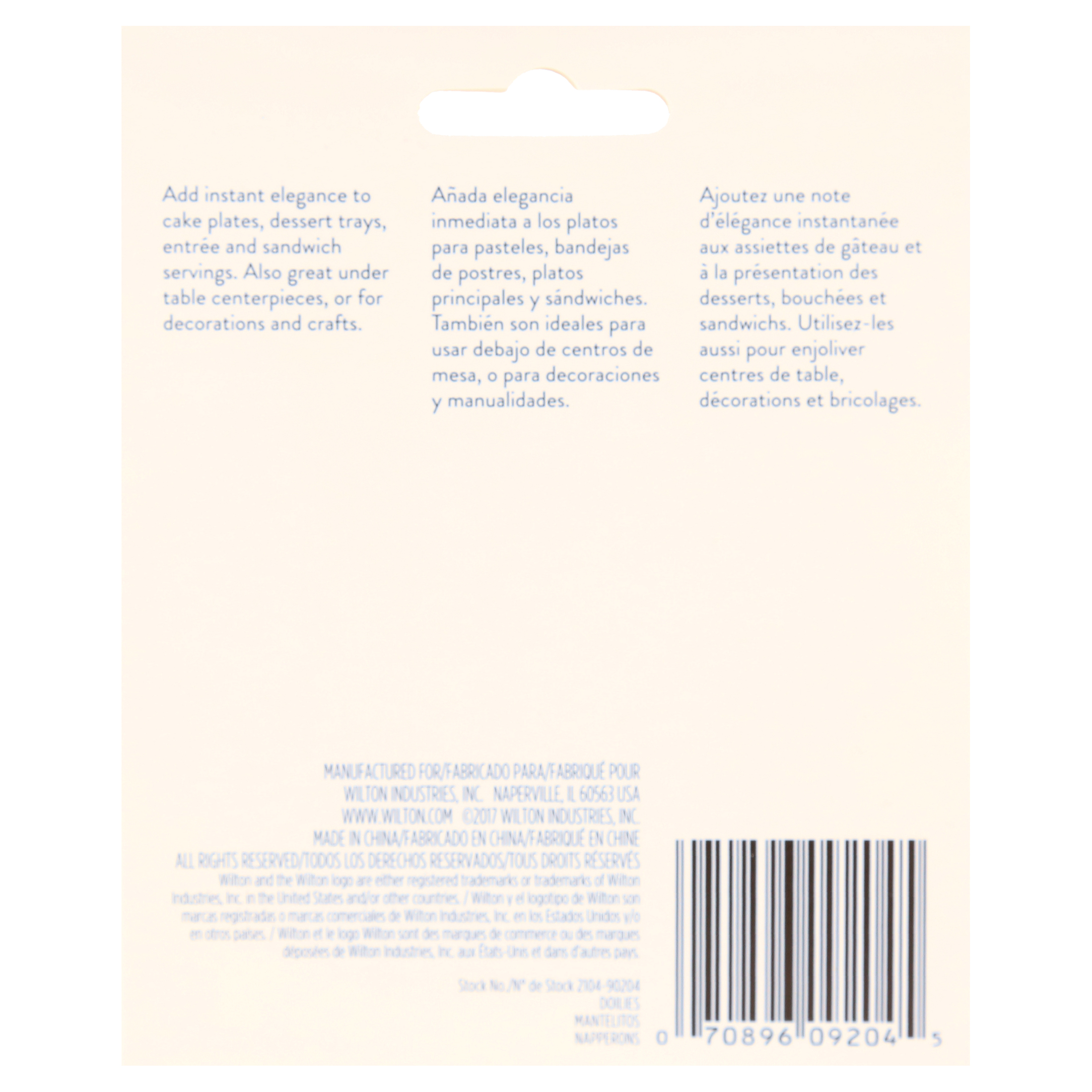 Wilton Paper Doilies for Cake Decorating, White, 4 in. Diam., 30-Count,