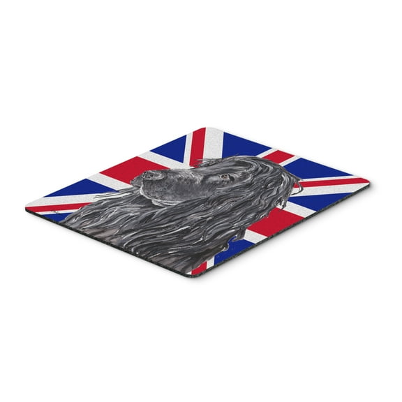 Carolines Treasures SC9867MP "Black Cocker Spaniel with English Union Jack British Flag Mouse Pad Hot Pad or Trivet"