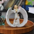 thumbnail image 3 of Statue d'Ange Priant, Sculpture d'Ange en Résine Synthétique pour Intérieur Extérieur, 3 of 7