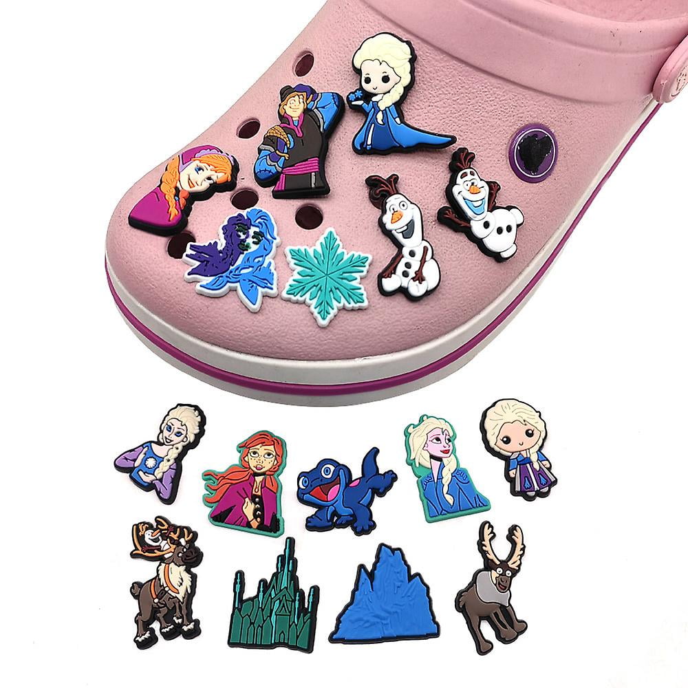 16pcs set Jibbitz Charms for Crocs Clog Frozen Elsa Olaf Snowman Anna Cartoon Shoe Decoration Accessories Walmart