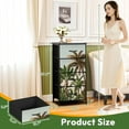 thumbnail image 2 of 4 Drawer Vertical Storage Dresser border tropical tree such as palm banana with Wood Top Fabric Pull Drawers, 2 of 8