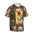 thumbnail image 2 of Yorkshire Terrier Dog Men'S 3d Print Casual Button Down Shirts, Novelty Hawaiian Short Sleeves M, 2 of 7