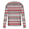 thumbnail image 5 of Christmas Tshirt Men Long Sleeve Vintage Snowflake Graphic Pajamas Tee Basic Crew Neck Casual Slim Fit Fall Winter Family Xmas Gift Mens T-Shirts Pink XL, 5 of 5