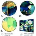 thumbnail image 3 of Designart "Green Blue Lotus Pond Nature s Palette" Floral Metal Wall Art, 3 of 5